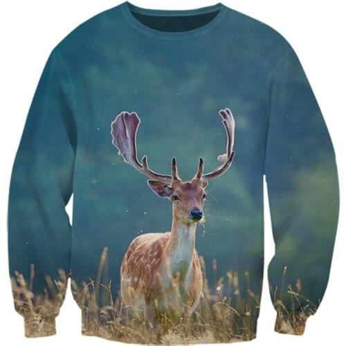 JUMEAST New Hoodies 3D Printing Mens Plus Size Hip Hop Breathable Sweatshirt Blue Men Long Sleeve Hooded Sweatshirt S-7XL