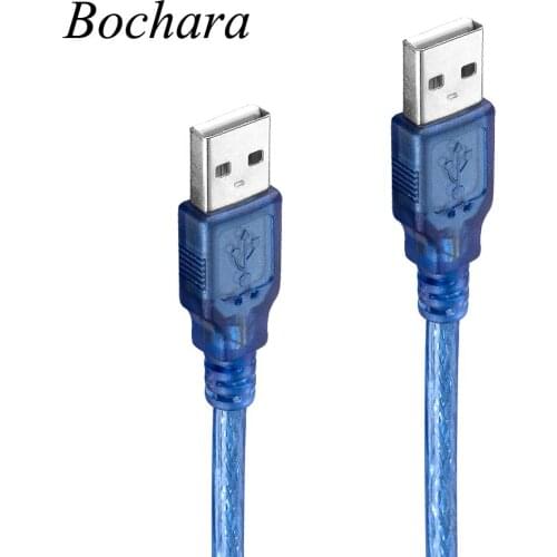 Bochara USB 2.0 Type A Male to USB 2.0 Type A Male Data Cable For HDD PC Dual Shielding(Foil+Braided) 30cm 50cm