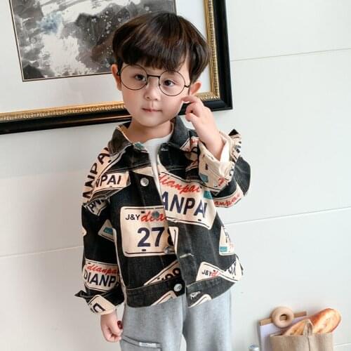 Boys long-sleeved jacket new Korean version of childrens autumn handsome boy spring and autumn style foreign baby tops