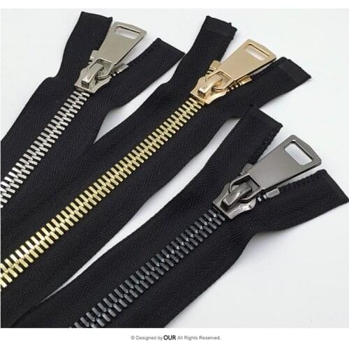 10# High Quality Copper Black Silver Gold Teeth Metal Zipper 1pcs 70/80/100cm DIY Repair Sewing Clothes Bags Jacket Accessories