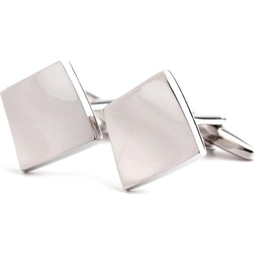 Environmental protection electroplating metal tiles shape cufflinks cuff factory direct sale free shipping