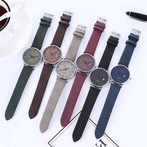 Flocking Strap Dress Fashion Elegant Watch calendar color Dial Simple Numbers Best Quartz Wristwatch Women Watch