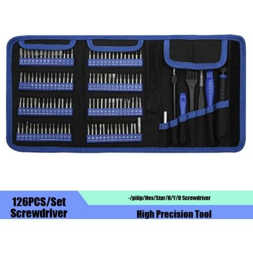 126PCS In 1 Screwdriver Set High Precision Tool for Cellphone Electric Home Supply maintenance Tool Set With Packbag