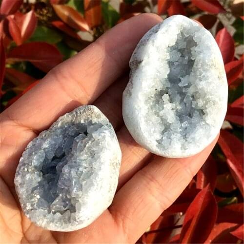 Natural Blue Celestite Crystal Cluster Mineral Specimen Healing Quartz Geode Calcite For Decoration