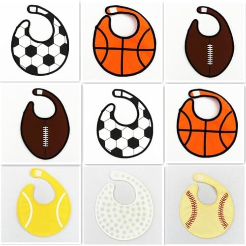 New listing baby bib cotton bib cartoon printed 3-layer waterproof saliva towel creative ball pattern saliva towel Dropshipping