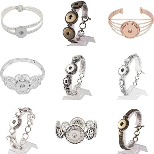 New Fashion 20mm 18mm Snap Button Bracelet DIY Jewelry KD3023