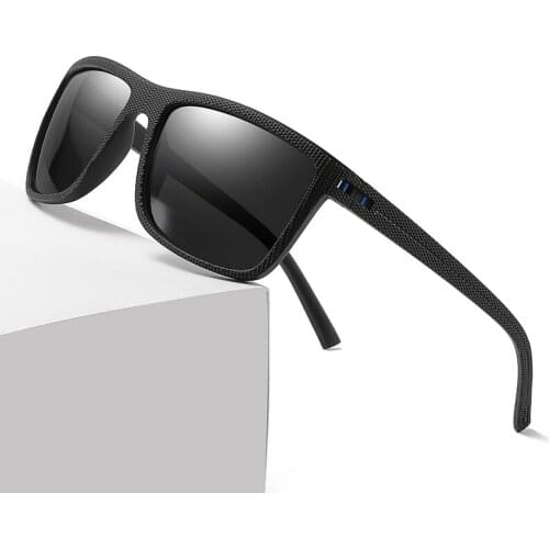 New men driving polarized sunglasses black elastic paint spring leg sunglasses square trend fashion personality glasses men