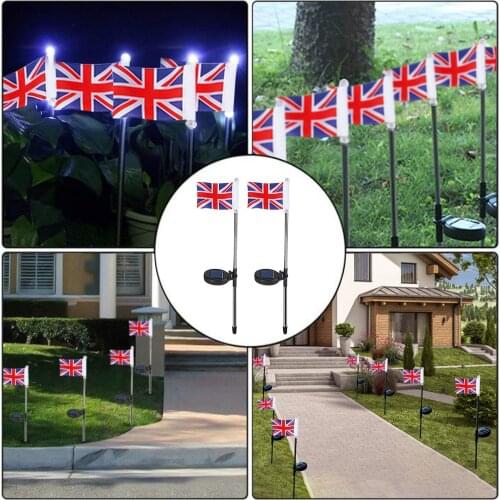 Solar Uk Flag Light Garden Lawn Light,garden Decor Luces Solares Para Exterior