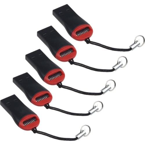 USB 2.0 Card Reader Mini High Speed MICRO SD Adapter TF Card External Card Suitable for PC Notebook Computer Whistle Card