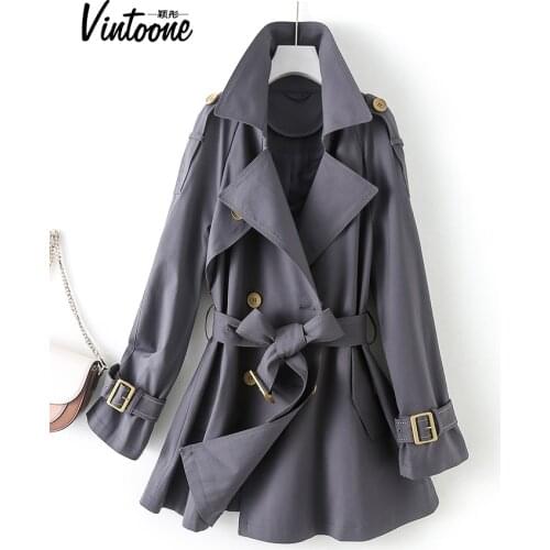 Small Windbreaker Womens Short 2021 Spring Dress New Waist Close Slim Fit Popular British Spring Coat