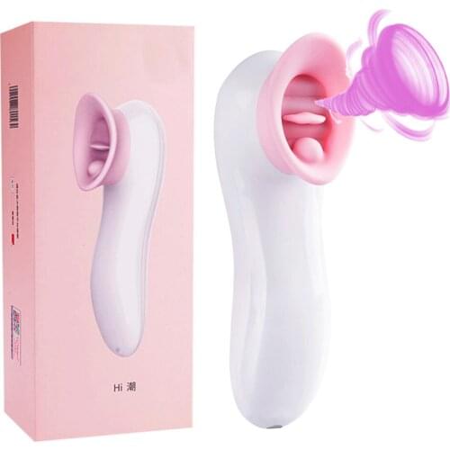 Sex Oral Licking Tongue Vibrator Nipple Sucking Clitoris Stimulator Vibrator 7 Vibrating Nipple Sucker Adult Sex Toys for Women