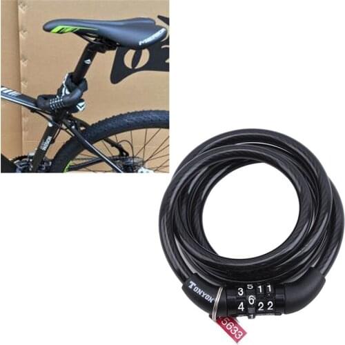 Lock Security Code Lock Multifunctional Bicycle Lock Anti-Theft Security Code Combination Lock Strengthen Steel Bike Cable
