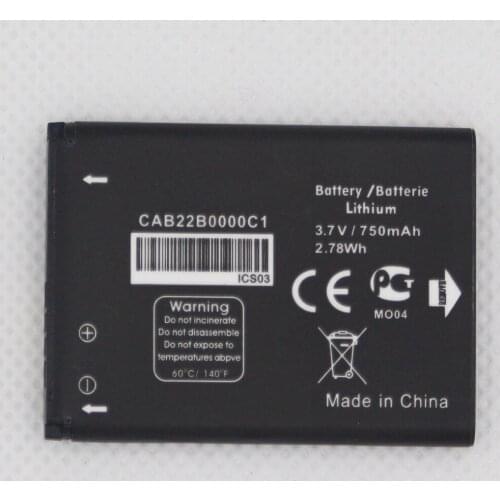 5pcs/lot CAB22B0000C1 Battery For ALCATEL OT-2012D For Alcatel One Touch 103 103A CAB3010010C1 CAB30M0000C1 CAB22B0000C1