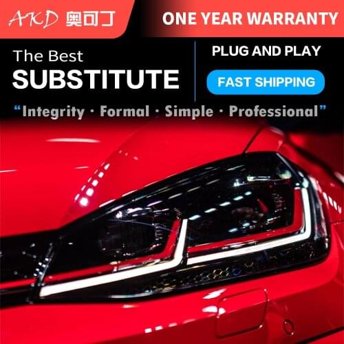 AKD Car Styling for VW Golf 7 MK7 GTI 2013-2017 LED Headlight Golf7.5 Original DRL Hid Dynamic Signal Head Lamp Bi Xenon Beam