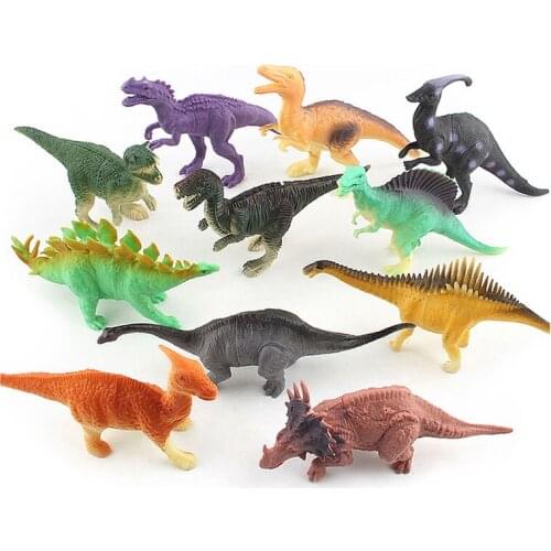 12pcs/lot Dinosaurs Jurassic Model Animals Boys Fallen Park Kingdom World 2 3 4 5 1 Toys Kids Mini Plastic Simulation Figures
