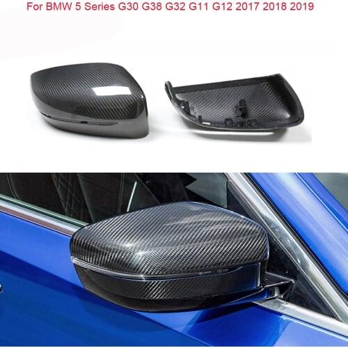 For BMW 5 Series G30 G38 G32 G11 G12 2017 2018 2019 Dry Carbon Fiber Rear View Mirror Cover Replacement Style Car Styling