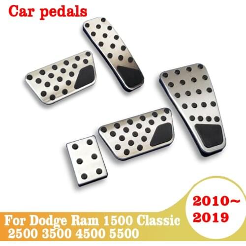 For Dodge Ram 1500 Classic 2500 3500 4500 5500 2010-2019 Car Pedals Accelerator Brake Pedal Plate Cover Pads Parts Accessories