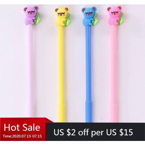 40 Pcs Creative Cartoon Koala Neutral Pen Lovely Student Office Signature Pen Wholesale Kawaii Stationery