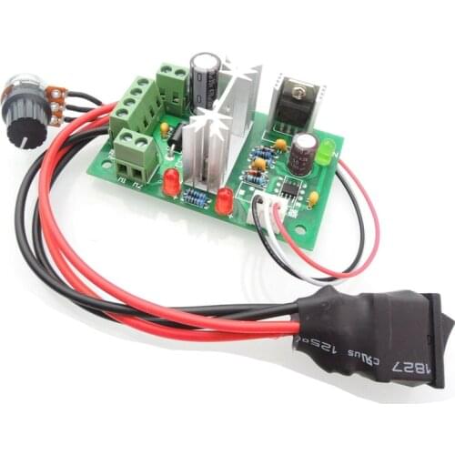 GTBL 6V 12V 24V 10A PWM DC Motor Speed Controller Double-Sided CW CCW Regulator Switch