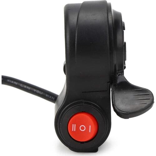 Electric Bicycle Scooter Thumb Throttle E-bike Three Speed Finger Throttle Grip with On/Off Button E-bike Accessory