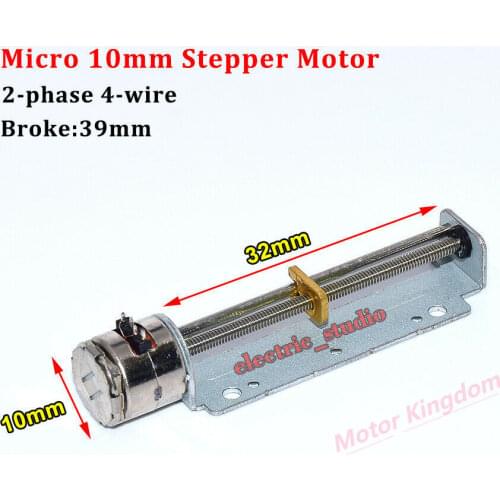 38mm Stroke Linear Actuator Micro 10mm 2-Phase 4-Wire Stepper Motor Precision Linear Screw Slider Nut DIY XYZ 3D Printer