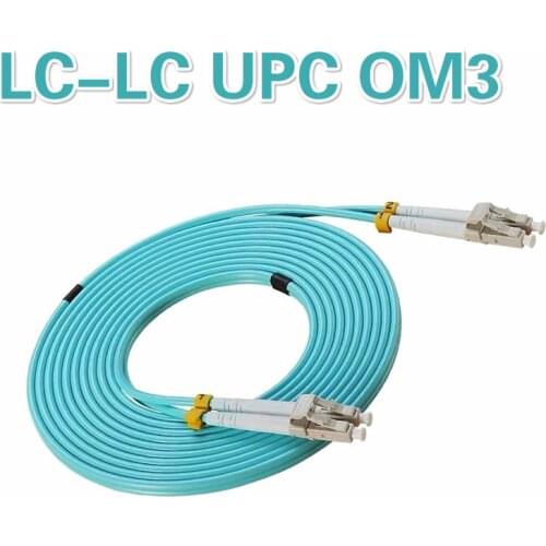 Customized LC to LC OM3 2.0MM 3.0MM UPC Multimode Duplex 3.0MM Fibra fiber optic patch cord Cable 10M 25M 30M 1PCS