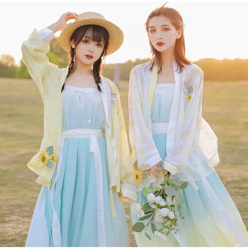 Modern Hanfu Women Princess Dress Fairies Outfit Stage Costume Cosplay Costumes Ancient Chinese Clothing Folk Dance Wear DL7926