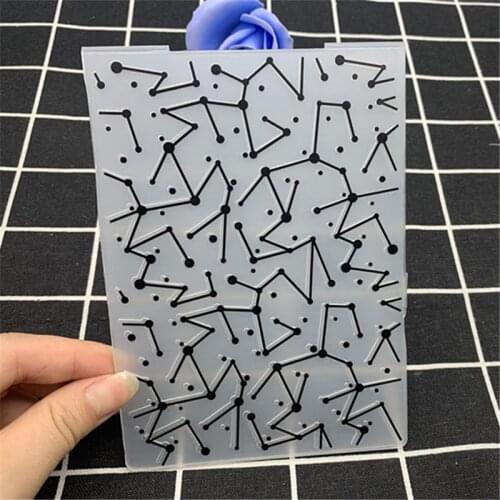 Night sky constellation Big Dipper transparent plastic folding embossing board DIY handmade works background embossing mold