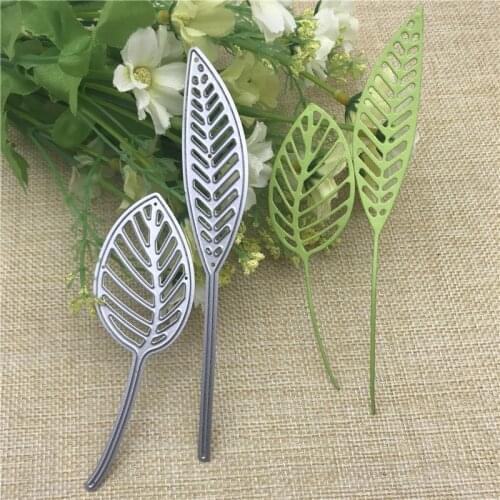 2Pcs new leaves Metal Dies Scrapbooking Metal Cutting Dies Craft Stamps die Cut Embossing Card Make Stencil Frame
