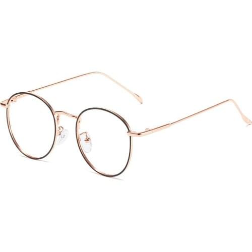 Newly Blue Light Blocking Glasses Discoloration Computer Game Eyeglasses Full Metal Frame Anti Eyestrain for Women Men