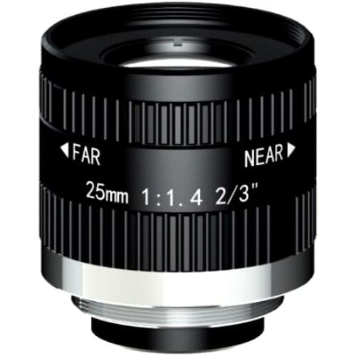 5 Mega Pixel C-Mount 25mm 2/3" FA / Machine Vision fixed focal length lenses Industrial camera Lens F1.4 manual Iris CCTV lens