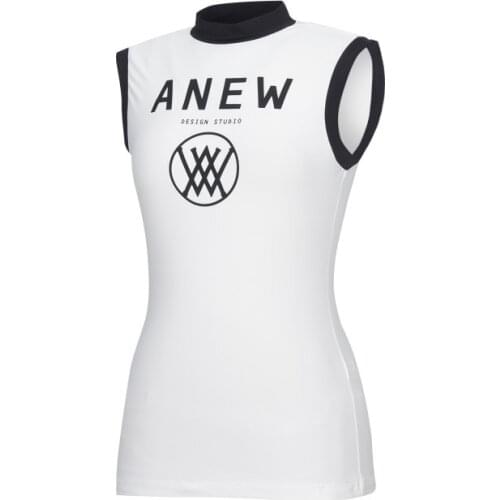 Golf clothing women Slim-Fit sleeveless T shirt fashion Light & Breathable breathable and quick drying Black and white