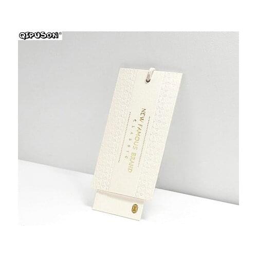 PK015 Customized print clothing hang tag paperboard garment swing hanging tag hand tags