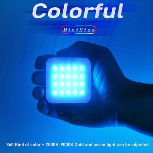 Dimmable Full Color RGB Video Light 60pcs Lamp Beads LED Camera Light 2500-9000K Photography Studio Light for Photo Camera Lamp