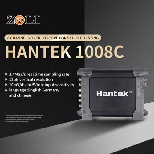 Hantek 1008C portable USB PC Digital storage oscilloscope 8 Channels Program Generator Automotive Multifunction Oscilloscope