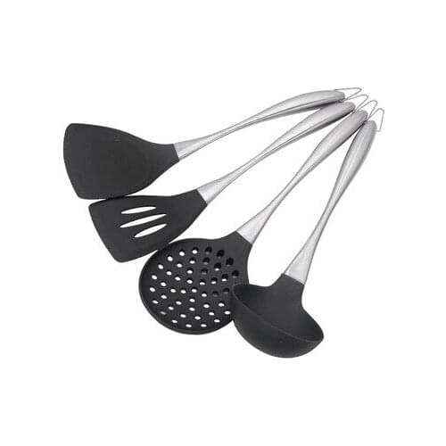 Stainless Steel Silicone Kitchenware Special Spatula for Non-stick Cookware Heat-resistant Cooking Spatula Hot Spoon Colander
