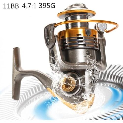 Spinning Fishing Reels 7000 Series 11BB 4.7:1 Ratio Metal Fishing Reel Saltwater Freshwater Fishing Spinning Reel