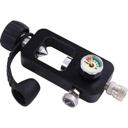 HPAT Scuba Refill Station with Luminous Gauge and Dust Cap for Filling Paintball Air Tanks from a Scuba Cylinder