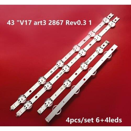 LED Backlight Strip 10 lamp for LG SUNG WEI55V0 E74739 94V-0 43" V17 art3 2867 TV 43LJ614V 43LV340C 43UJ670V 43UJ6565 43UJ6525