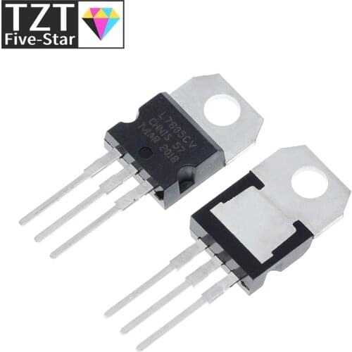 TZT 10pcs/lot New L7805CV voltage regulator TO-220 L7805 7805 5V POSITIVE VOLTAGE REGULATORS
