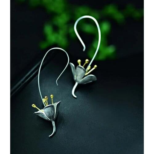 Женские серебрянные серьги UFOORO China At AliExpress