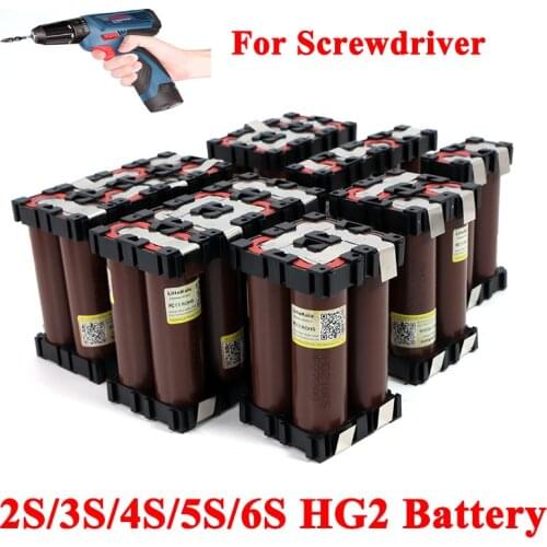 Liitokala 18650 HG2 2S 3S 4S 5S 6S 8S 6000mAh 20A 7.4V 12.6V to 25.2V 29.6V 3000mAh for electric screwdriver tool battery,etc
