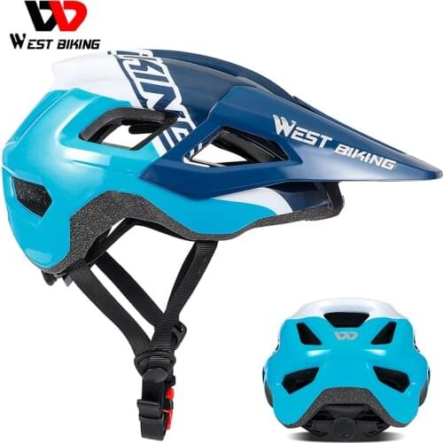 WEST BIKING Bicycle Helmet Ultralight MTB Road Electric Bike Helmet Men Women Integrally-molded Adjustable Safety Cycling Cap