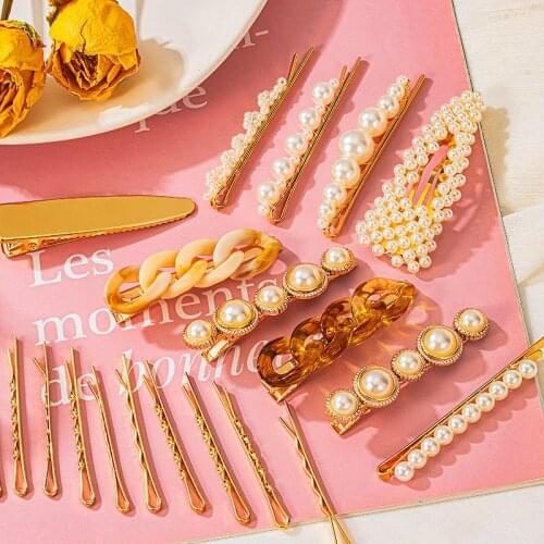 5 pc/set NEW Korean Fashion Pearl Hair Clip for Women Sweet Hair Clip Accessorie Hair Barrettes Wholesale Female Hairpin Jewelry