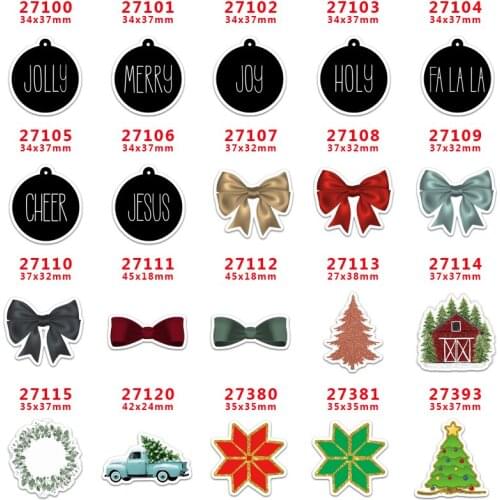 10 pcs Merry Christmas day Resin Flatback for Hair Bows Planar Resin Crafts Custom Resin for DIY Phone Decorations PR27100