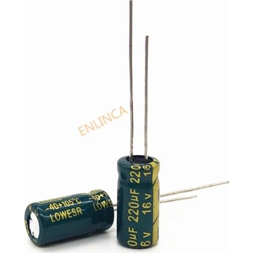 1000pcs 16V 220UF 6*12 aluminum electrolytic capacitor 220uf 16v 20