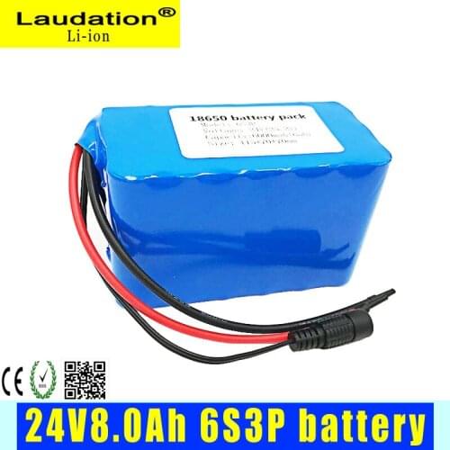 18650 Pack Rechargeable Battery24V Battery BMS 25.2V 8Ah/8000mAh For GPS Navigator/Camera/Electric Bike/LED/Light Honest Store