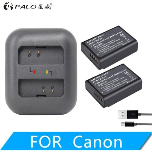 PALO LP-E10 LP E10 LPE10 Camera Battery + LED USB Charger For Canon T3 T5 T61100D 1200D 1300D Kiss X50 X70 X80 Rebel