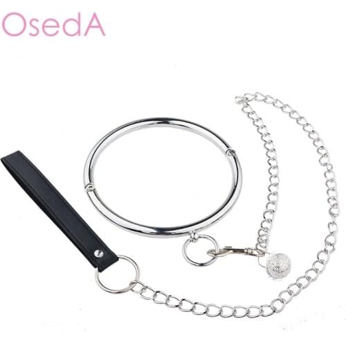 BDSM Metal Collar ring steel chain bells slave Bondage Dog Roleplay Sex Toys For lover Women Erotic Posture Spreader Adult Games