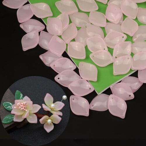 Colorful Petals Shape Lampwork Beads The Three-dimensional Shape Glass Beads For Jewelry Making Hairpin Handmade DIY Accessories